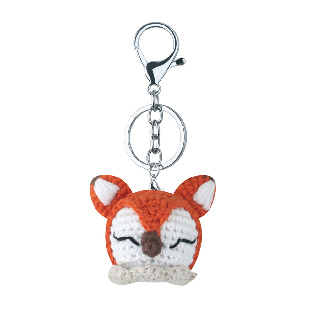 W03 Crocheted Animal Head Keychain Crochet 7755320048319
