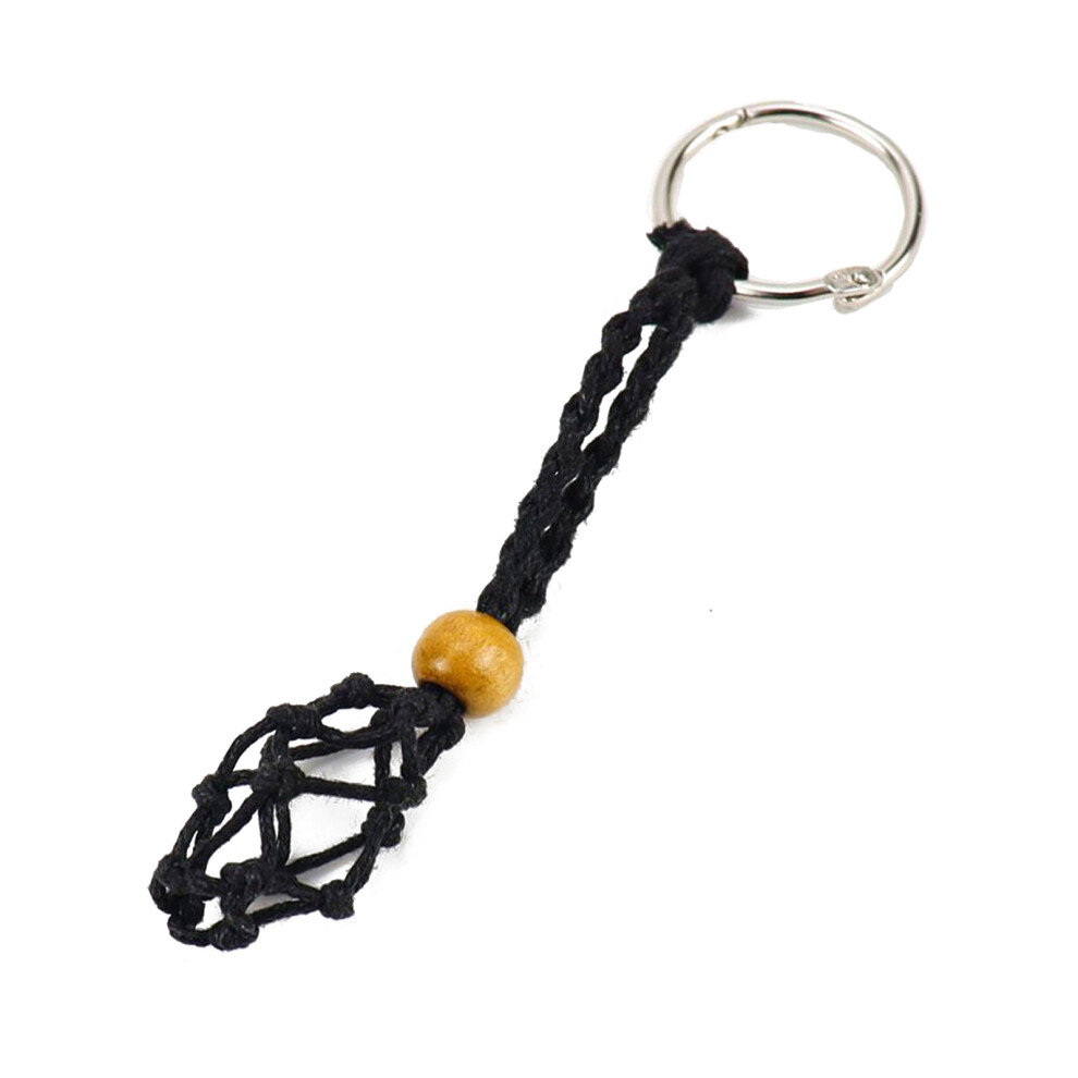 Black Keychain Unfinished String Lanyard Keychain 7755310080596