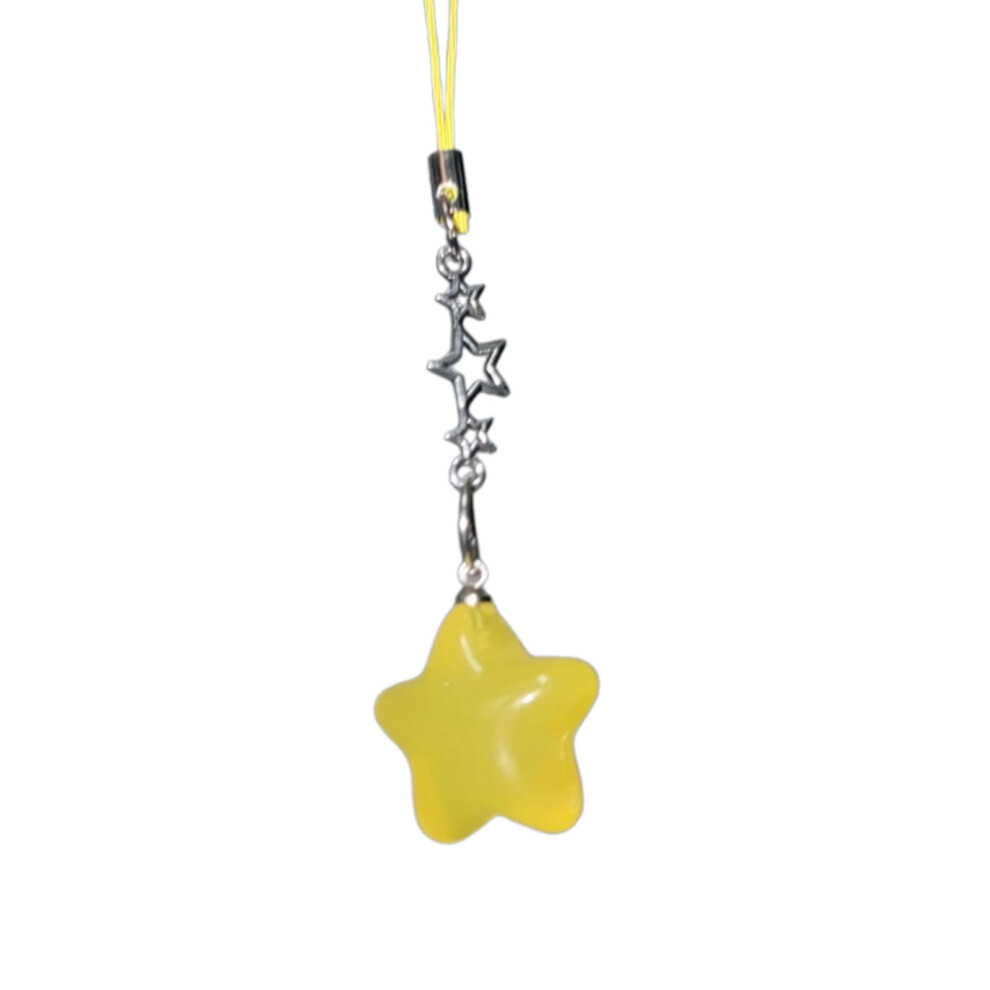 Colorful Five-Pointed Star Alloy Pendants Yellow 7755310081517