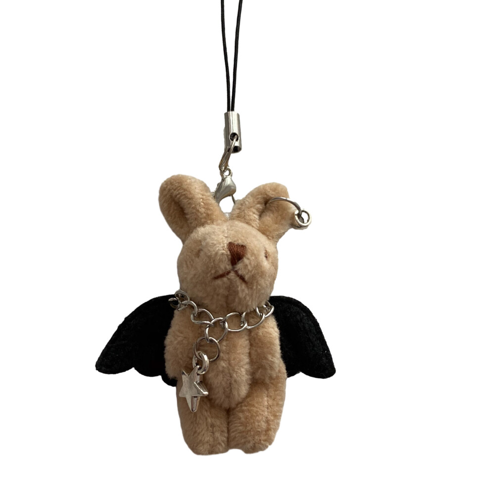 Khaki Eye-Catching Keychain Jewelry Plush Keychains 7755310081005