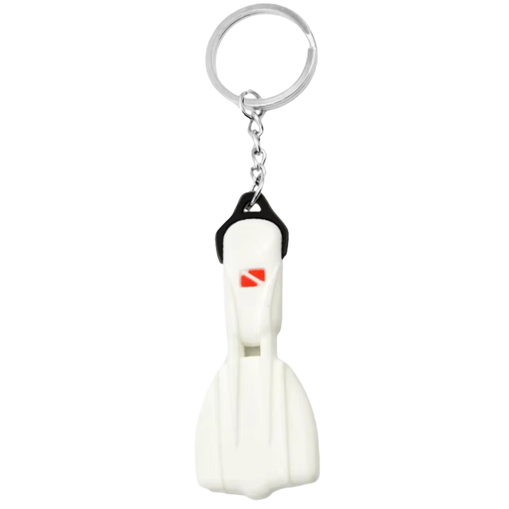White Silicone Scubas Diving Fin Keychain 7755310079798