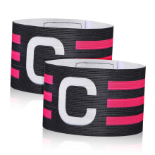 Football Armband Pack of 2 Captain's Bands, Comfortable Fit, Sturdy Adhesive, Durable Fabric for Players
