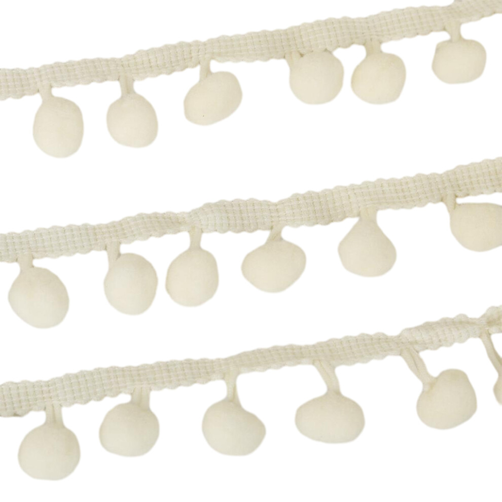 Beige (Beige) 5 Yards Pom Ball Lace Easy To And Diy Crafts Multiple Colors Available