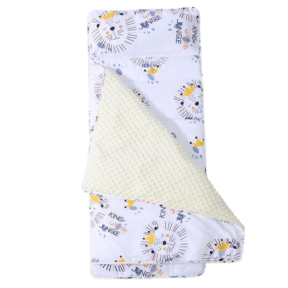 Nap Mat with Pillow, Foldable Toddler Nap Mat, Portable Sleeping Bag for Preschool, 47 x 20 cm, Roll-Up Travel Mat for Daycare