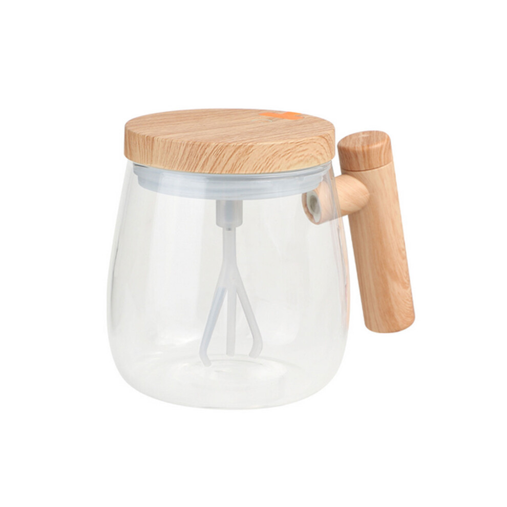 (Transparent white) Mug With Three Pronged Stirring Rod For Even Mixing Without Clumping-image-OPC-PJVSGRR-NEW