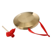 Copper Gongs Drum Set with Beater - Large Golden Copper Steel Alloy Gong for Percussion Music Instrument