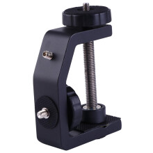 Safety Clip Flash Camera Clamp - Aluminium Alloy C Clamp for Desk Mount, Tripod Compatibility, Adjustable Desktop Stand