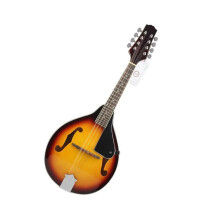 8-String Mandolin Instrument for Adults, Adjustable Linden Mandolin with Steel Strings, Sunburst Finish