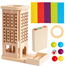Stäbchen Würfelspiel | Buntes Pädagogisches Lernspielzeug Mit Stäbchen, Lernspielbrett Für Kindergeburtstage Und Gesellschaftsspiele