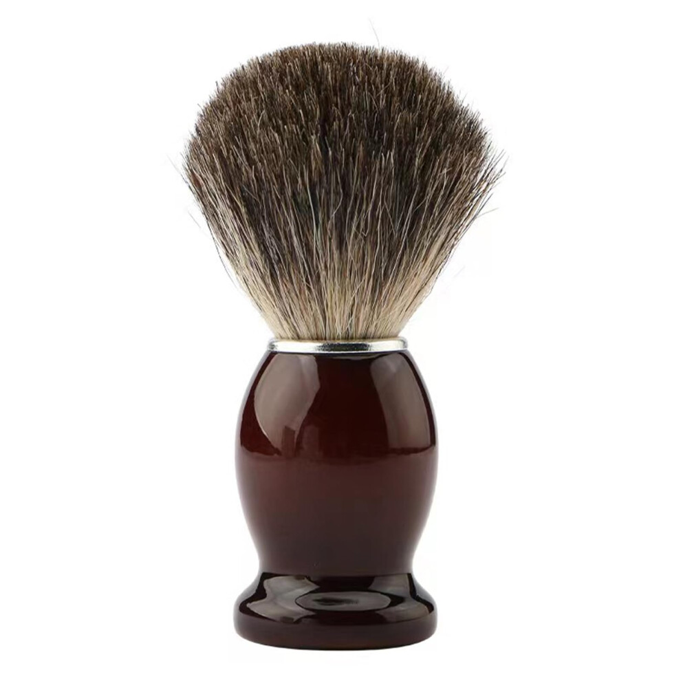 Badger Hair Shaving Brush for Men with Wooden Handle, Soft Face and Beard Hair Cleaning Tool for Foam Shaving Soap