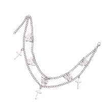 Butterfly Punk Metal Side Chain Pendant for Shoe Boots Handbag, Stylish Girls Jewelry Bracelet Streetwear Accessories
