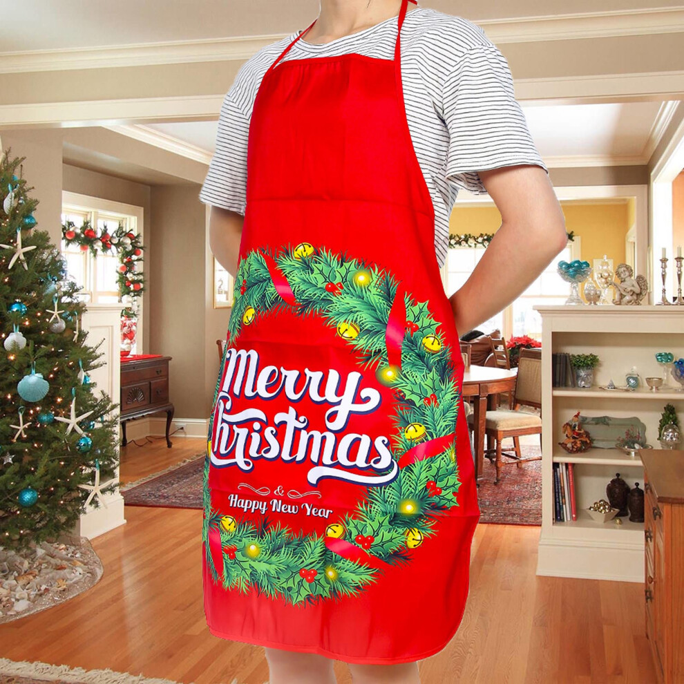 (A) Christmas Decorations Fabric Printing Snowman Christmas Apron Christmas Party Atmosphere Decorations-image-OPC-PJVT2M8-NEW