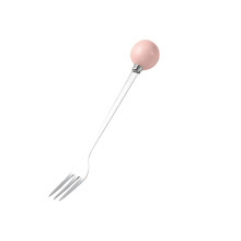 (C) Stainless Steel Fruit Fork Set Creaive High-value Fruit Pick Household Dessert Fork