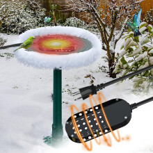 (Black) Winter Bath Ice Melter Stock Tank Heater Submersible Water Heater For Livestock Automatic Thermostat Controlle Non-Conductive Deicer