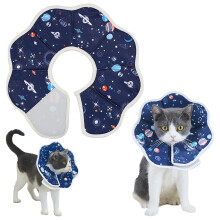 Cat Collar to Stop Licking After Surgery, Adjustable Soft Elizabethan Cone Collar for Cats and Kittens, 19-25cm Neck, M