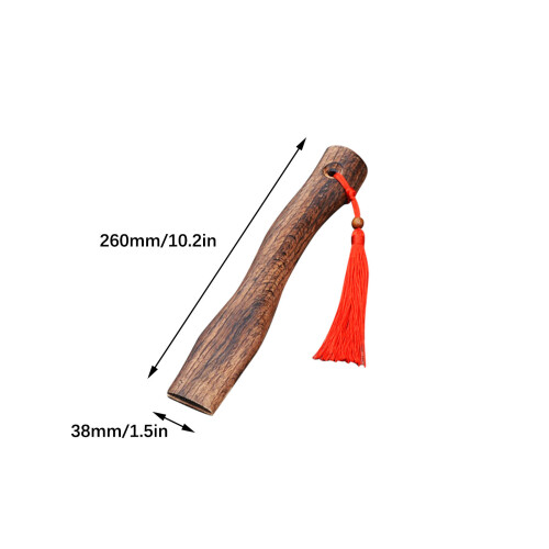 (Brown) Wooden Axe Handle Spare Axe Handle Red Rope Luck Axe Handle 1