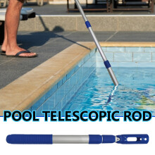 (Multicolor) Swimming Pool Leaf Net Reinforced Aluminum Alloy 3- Telescopic Rod 90cm