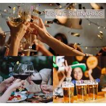 (Multicolor) 36PCS Red Wine Cup Glass Markers Party Goblet Wine Drinking Cup Marking Tags