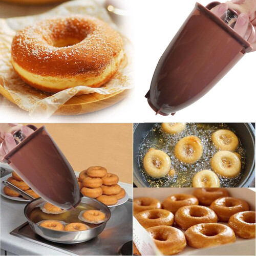 (Brown) Plastic Donut Making DIY Tool Kitchen Making Bake Ware