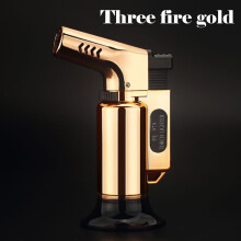 (Gold) Outdoor BBQ Lighter Torch Turbo Lighter Butane 1300