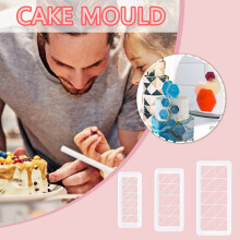 (Multicolor) Geometric Figure Cake Cutting Multifunctional Cake Cutter Cake Decoration
