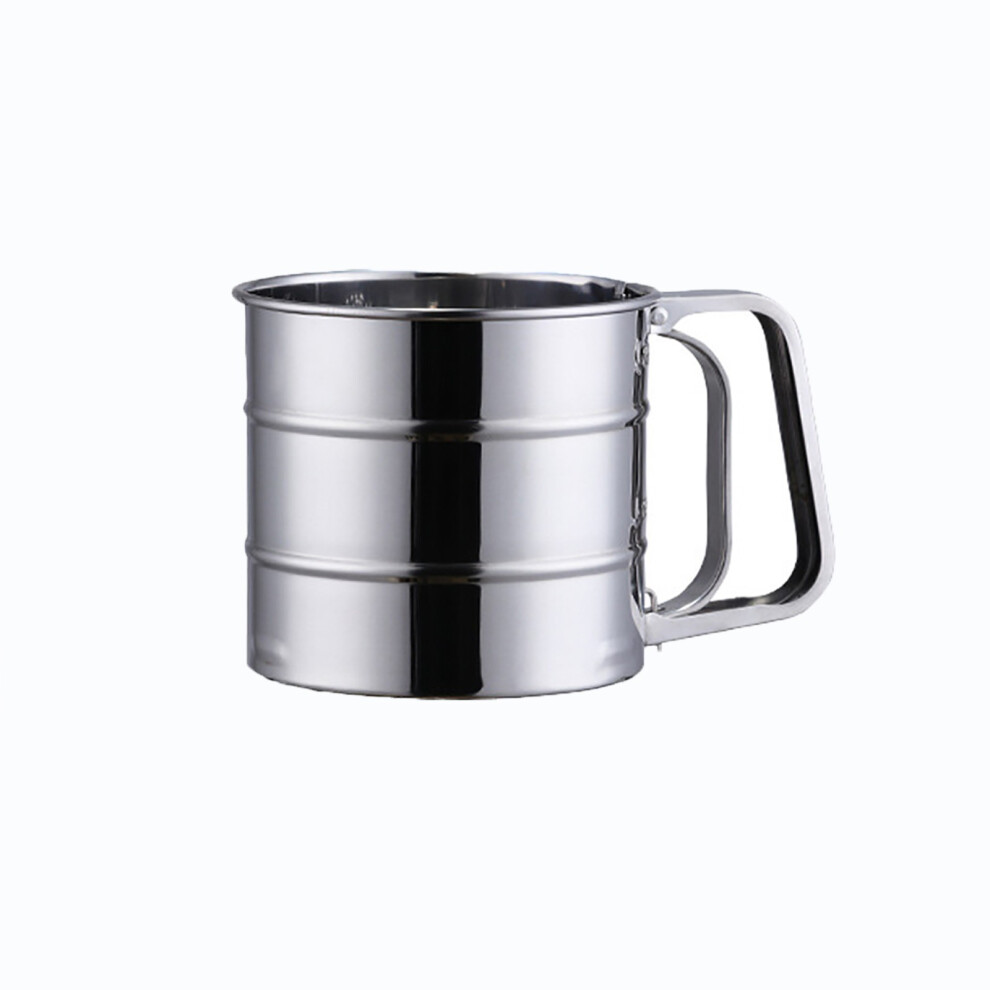 (Silver) Stainless Steel Mechanical Mesh Sieve Flour Filter Icing Shaker Baking Sugar-image-OPC-PJVTS9N-NEW