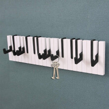 (Black) Piano Wooden Coat Racks Piano Hooks Coat Rack Wall Mounted Wooden Coat Hook