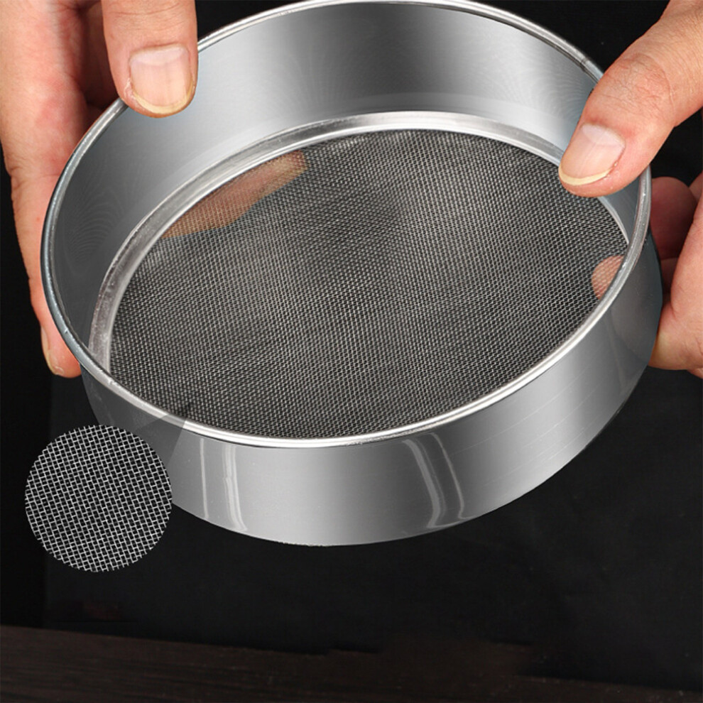 (Silver) Flour Sieve Filter Mesh Stainless Steel Flour Sieve Ultrafine Baking Mesh Sieve Fine Sieve-image-OPC-PJVTXYC-NEW