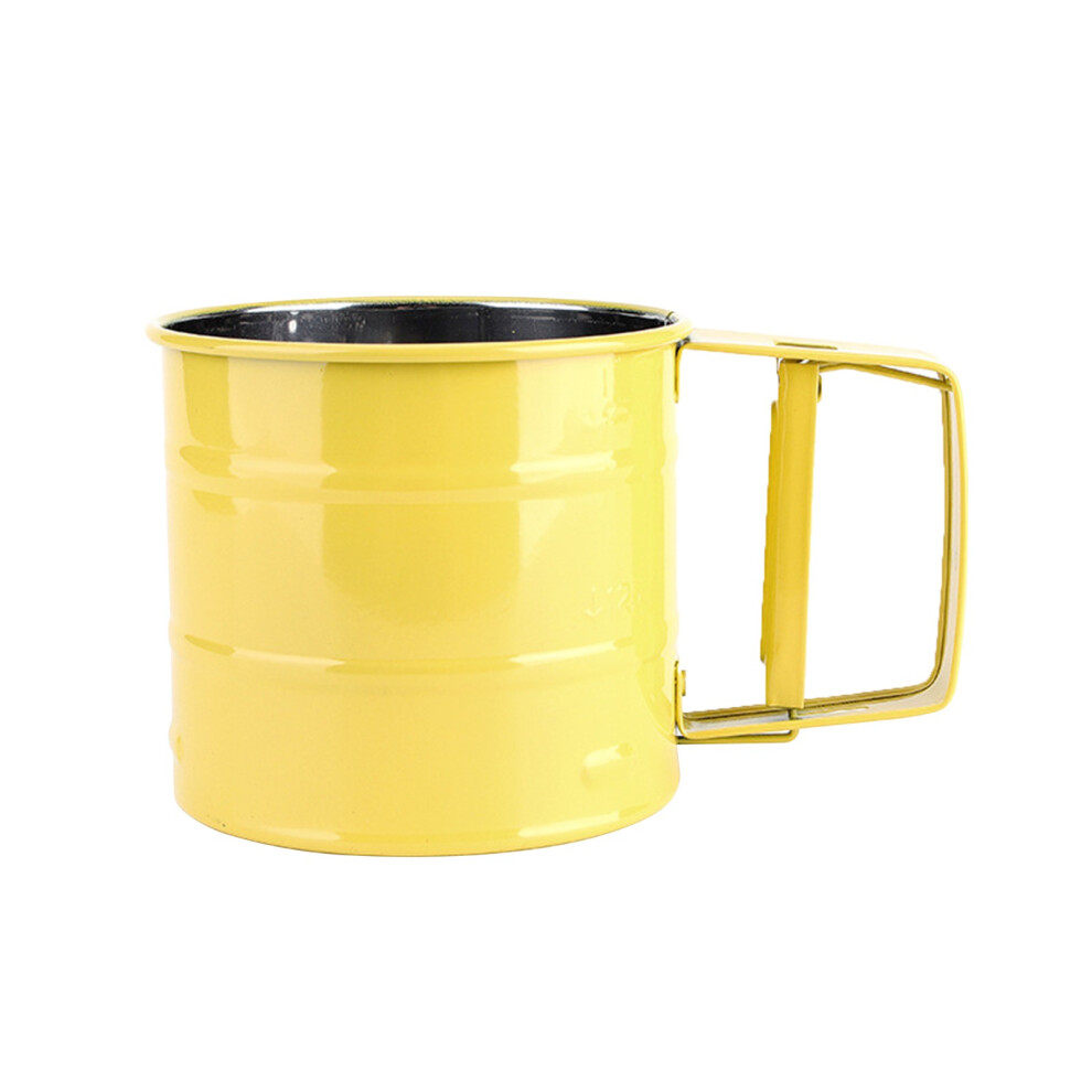 (F) Fine Mesh Sieve Cup Flour For Baking Stainless Steel For Baking Double Layer Fine Mesh Baking Crank Flour One Hand Press-image-OPC-PJVTXYT-NEW