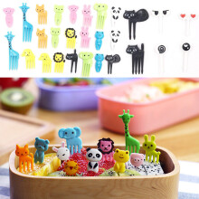 (Multicolor) 36Pcs Lovely Food Fruit Forks Decor Mini Toothpick Lunch