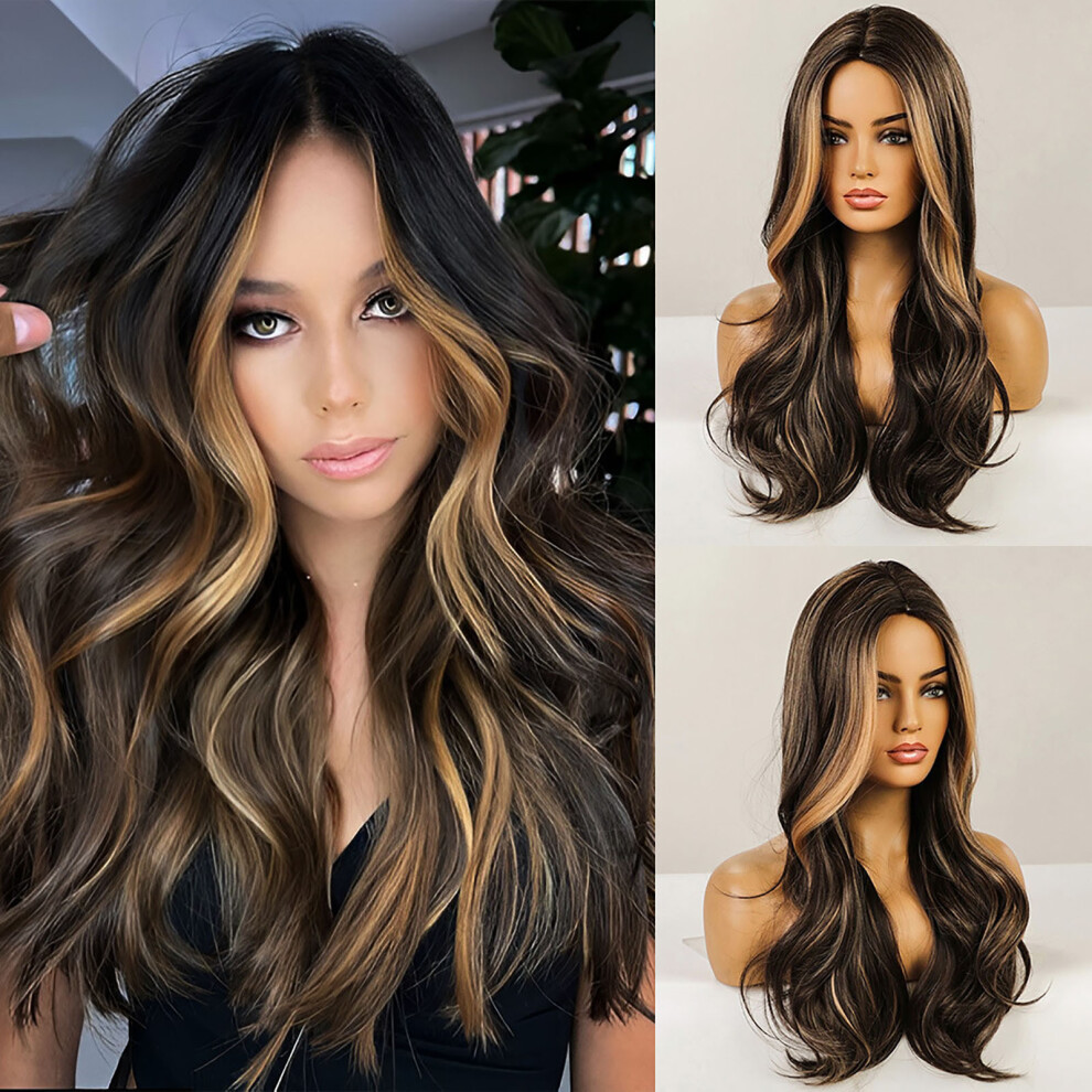 (Brown) Headband Wig Human Hair Curly Headband Wig Glueless Lace Front Human Hair