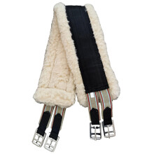 Elastischer Bauchgurt für Pferde 119 cm mit Fleece gefüttert, Wintersattel-Cinch D-Ring für Reitausrüstung
