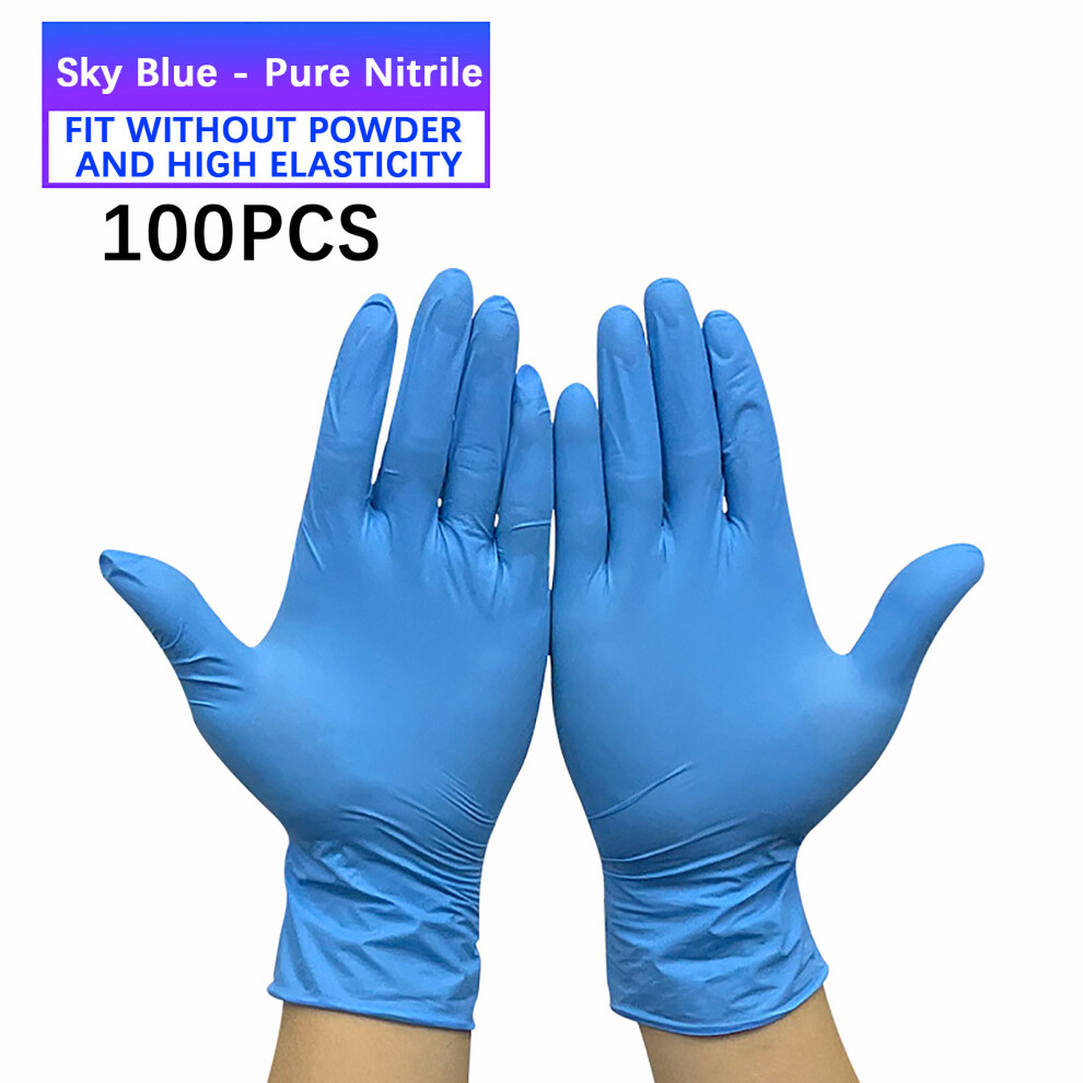 (Bul) 100Pc Nitrile Dishwashing Gloves, Household Food Grade Labor Protection Thickened Disposable Nitrile Gloves Non-Sterile Latexfree Disposable Glo 3041610264885