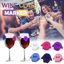 (Multicolor) 6 PC Glass Recognizer Silica Gel Label Wine Cup Party Glass Identifier