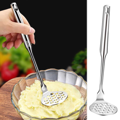 (Silver) 304 Stainless Steel Potato Mud Press