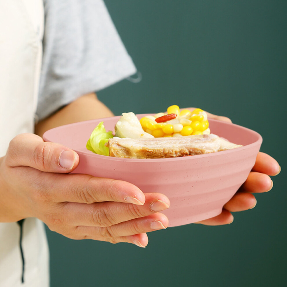 (Pink) Plastic Bowls- Microwave- Dishwasher Safe Cereal Bowl Large 13.5x6cm X 1pcs-image-OPC-PJVTZYP-NEW