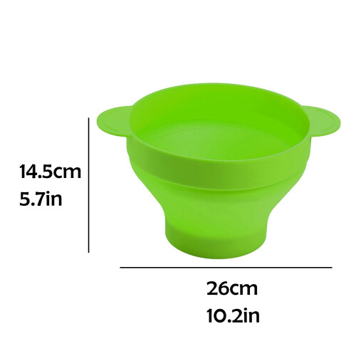 (Green) Popcorn Bucket Microwaveable Popcorn Maker Foldable Popcorn Maker 2