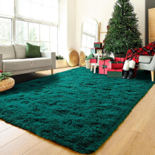 (Dark green, 140cm*200cm) Thick and anti-slip tie-dyed silk and wool carpet for the living room, and carpet for the bedroom and study