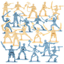 80 Piece Pirate Soldier Mini Figure Set - Plastic Action Figures for Sand Table Play, Miniature People Toys