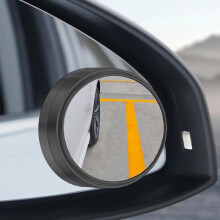 (Signal Black, 2pcs/set) Car Rearview Mirror, Round Car Rear View Mirror, 360 Rotatable Car Rearview Mirrors, Car Side Mirror, Car Exterior Accessories, Automotive
