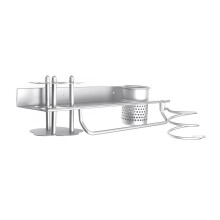 Space Aluminum Multifunctional Hair Dryer Shelf Hair Dryer Bracket Bathroom Shelf