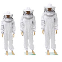 (XL) Beekeepers Bee Keeping Cotton Full Protector Suit With Veil Hat Hood Bee Suit XL XXL XXL