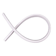 (Transparent, 1M) Bathroom Kitchen Foldable Water Stopper Self-adhesive Rubber Dam Shower Barrier White/Transparent