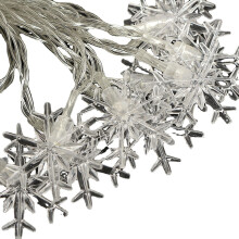 (Warm White, 2.5M) 2.5M/5M LED Snowflakes String Christmas Light Christmas Tree Ornament Garland Hanging Decor