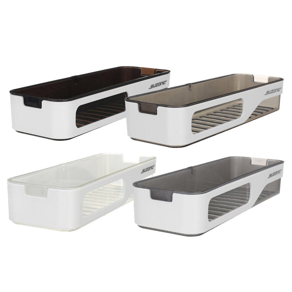 (White + Grey) Wall-mounted Bathroom Storage Rack Punch-free Storng Loda-bearing Capacity Bathroom Shelf Ant-drip Durable Storage Rack-image-OPC-PJVV5ZX-NEW