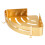 (Gold) Corner Wall Shelf Aluminum Bathroom Triangular Shower Bath Storage Rack Towel Holder Hanger 3