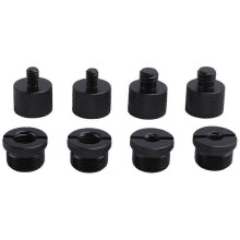 8-teiliges Mikrofonständer-Gewindeadapter-Set, 5/8-Zoll-Buchse auf 3/8-Zoll-Stecker und 3/8-Zoll-Buc