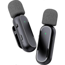 Kabelloses Lavalier-Mikrofon, geeignet für Android mit Batteriefach – Ezcoloris 2 Mics Cordless Lava