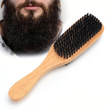 (Multicolor, one-size) Double-sided Horse Mane Hair Beard Brush, Professional Beard Styling Comb, Heatless Haircare & Styling Comb for Beard Shaving, Hair Styling