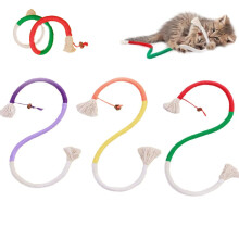 Catnip-Infused Organic Cotton Chew Rope Toys for Indoor Kittens, Durable Cat Chew Ropes for Teeth Cleaning and Entertainment